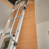 Werner 2-Section Aluminium Loft Ladder & Handrail 2.13m - 2.69m