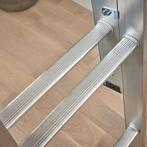 Werner 2-Section Aluminium Loft Ladder & Handrail 2.13m - 2.69m