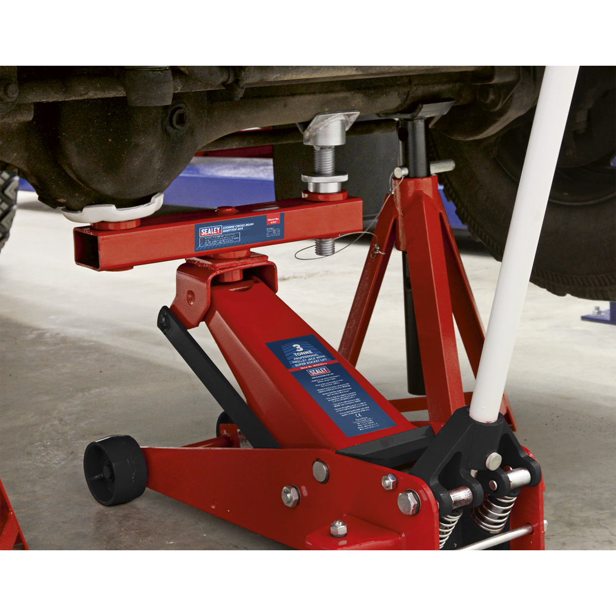 Sealey X137 3 Tonne Cross Beam 4x4 Vehicle Support Lift Adaptor, Red