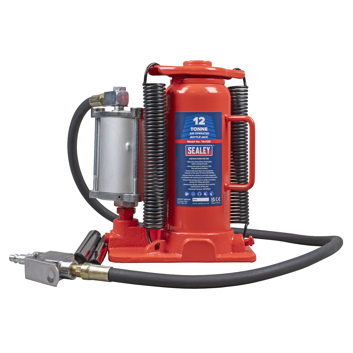Air Operated Hydraulic Bottle Jack, 12 Tonne (YAJ12S)