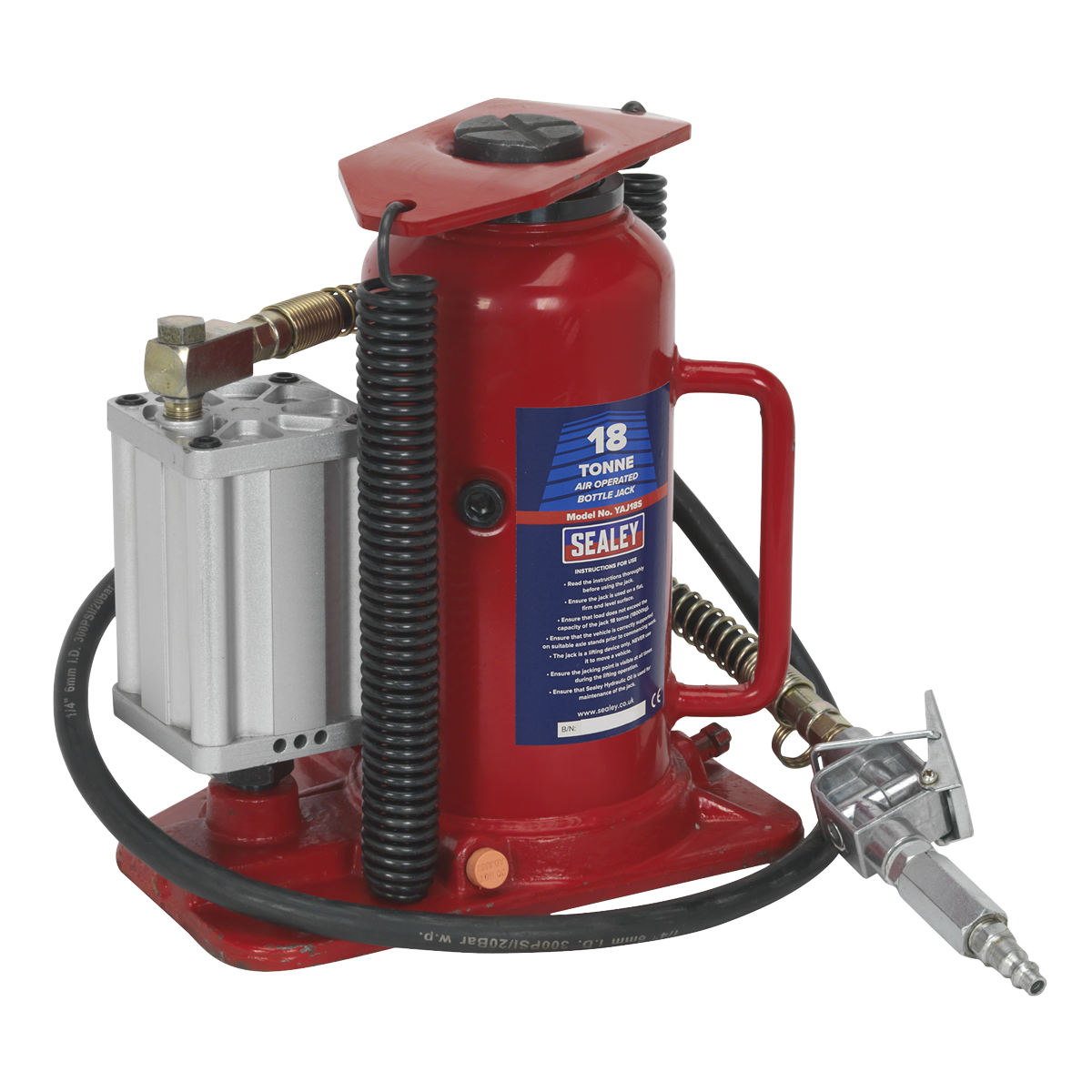 Air Operated Hydraulic Bottle Jack 18 Tonne