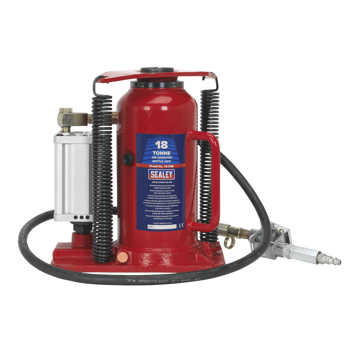 Air Operated Hydraulic Bottle Jack 18 Tonne
