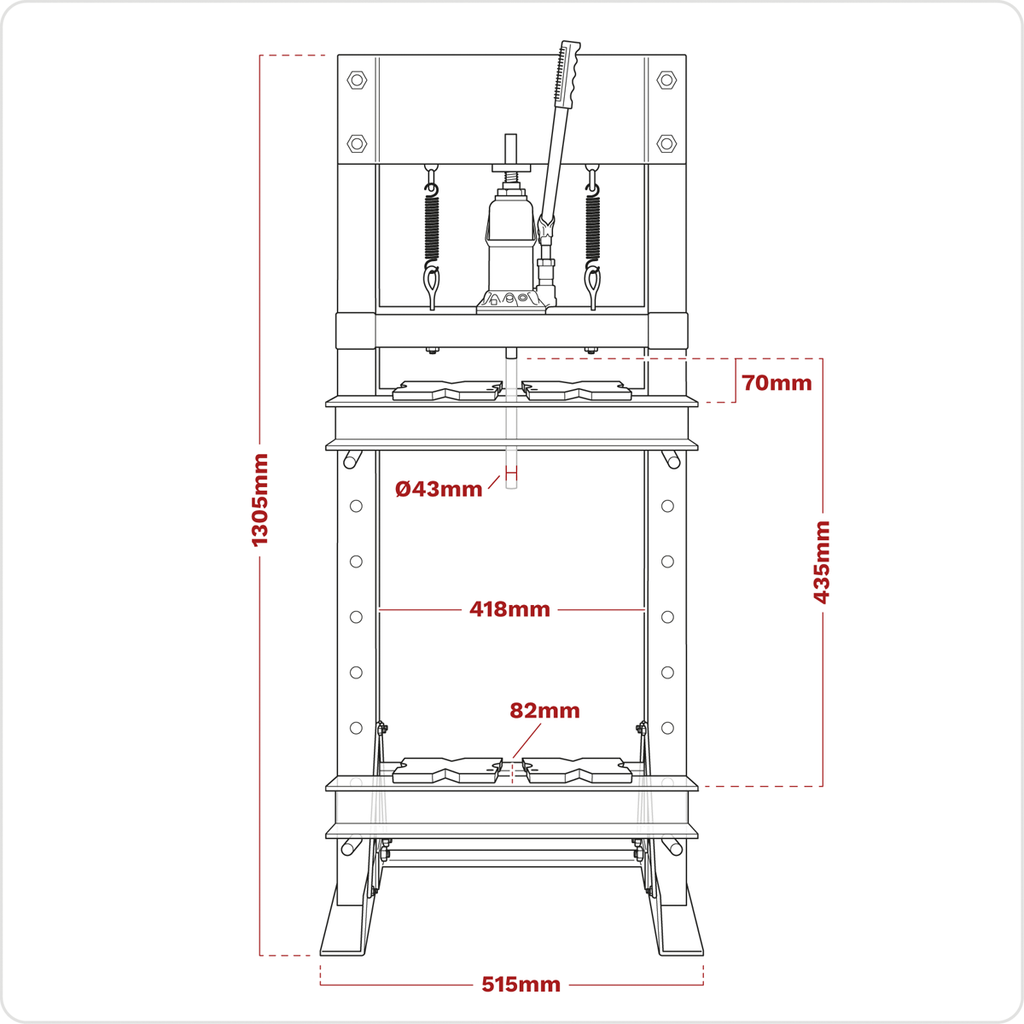 Hydraulic Floor Type Press, 10 Tonne (YK10ECF)