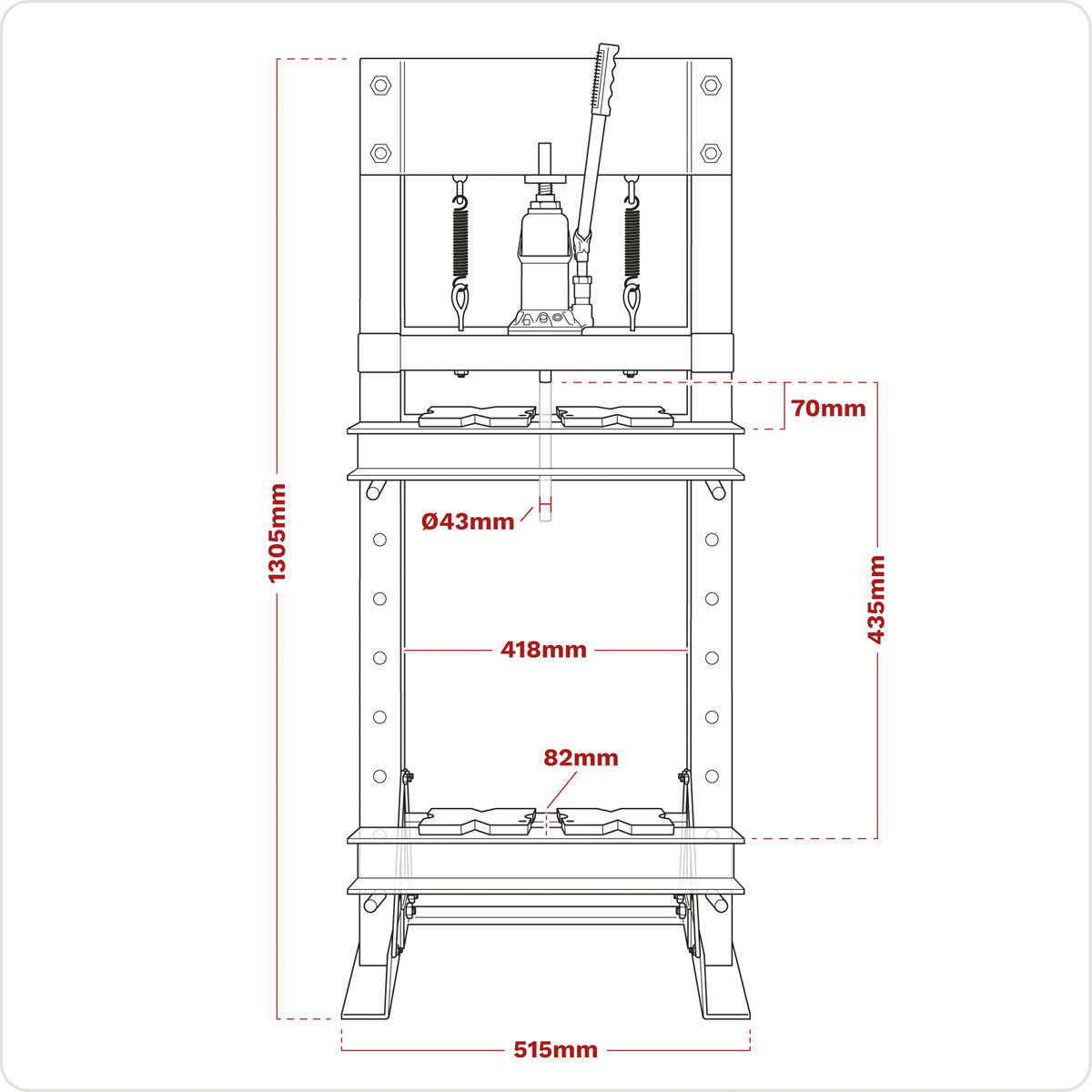 Hydraulic Floor Type Press, 10 Tonne (YK10ECF)