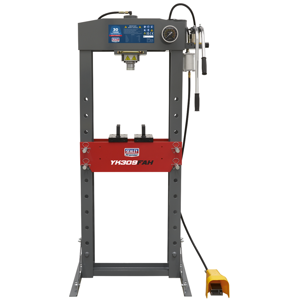 Premier Air/Hydraulic Floor Type Press with Foot Pedal 30 Tonne