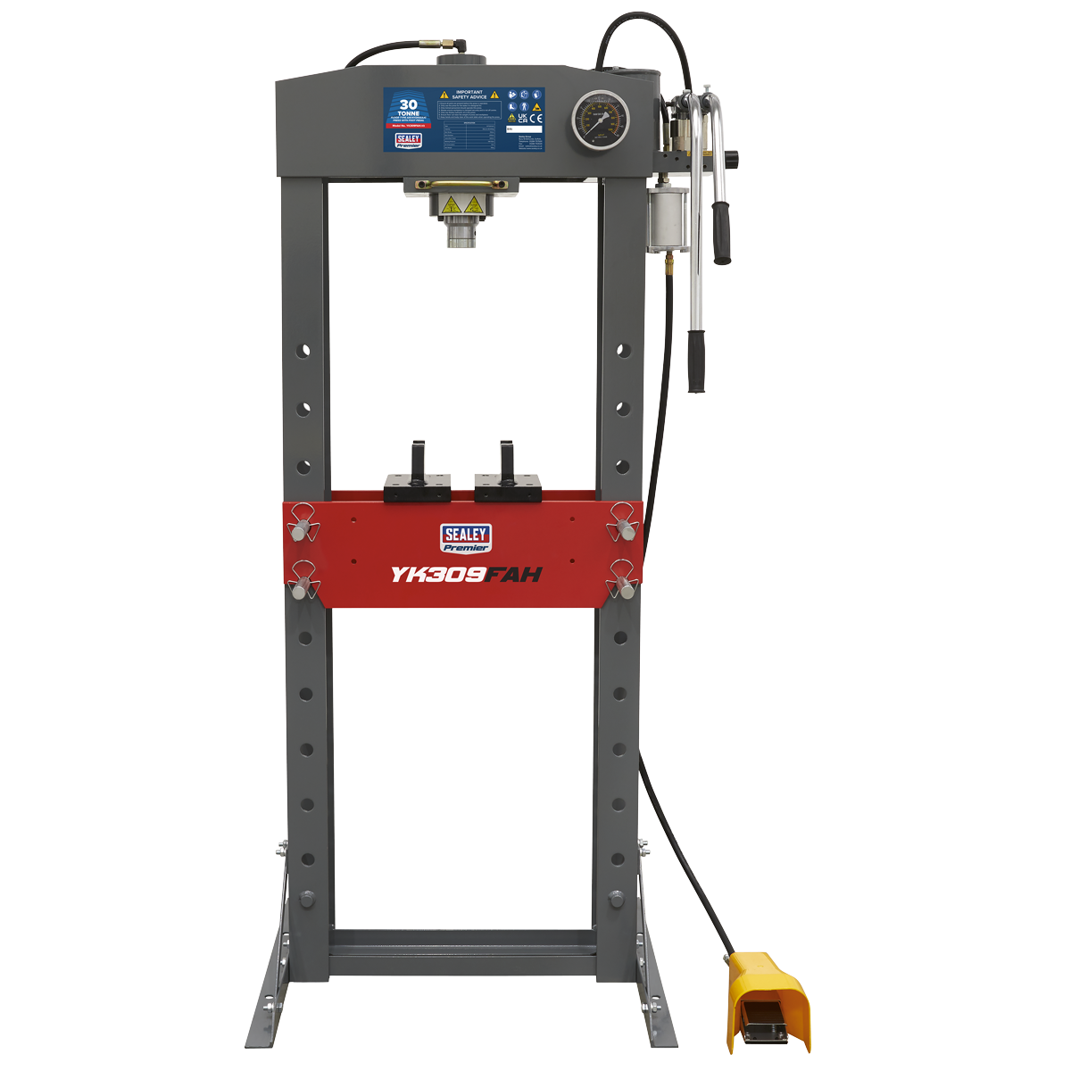 Premier Air/Hydraulic Floor Type Press with Foot Pedal 30 Tonne