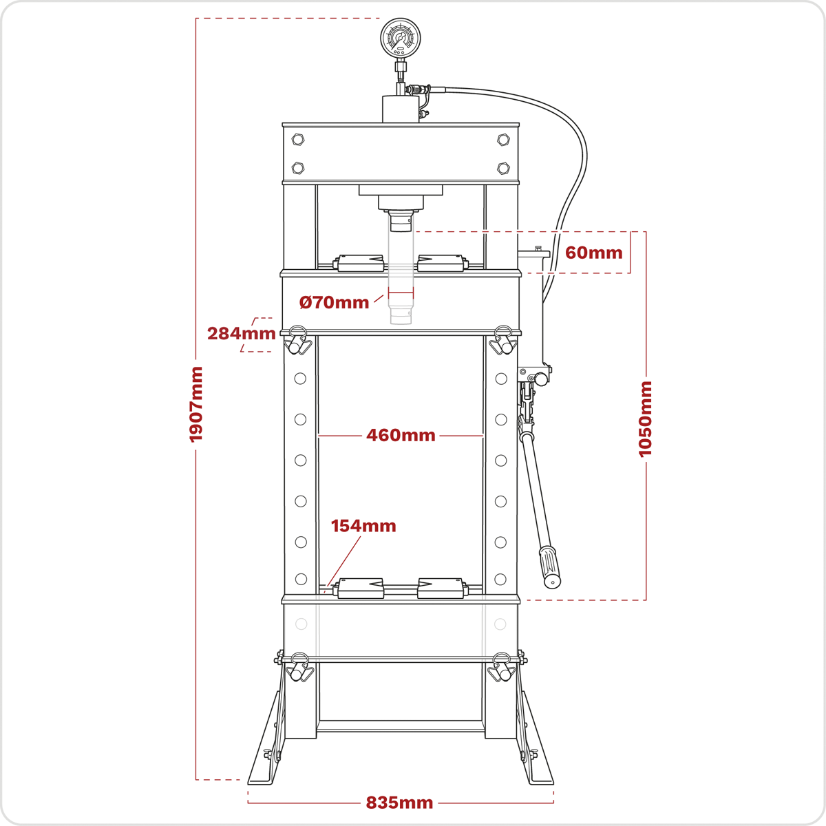 Hydraulic Floor Type Press 30 Tonne