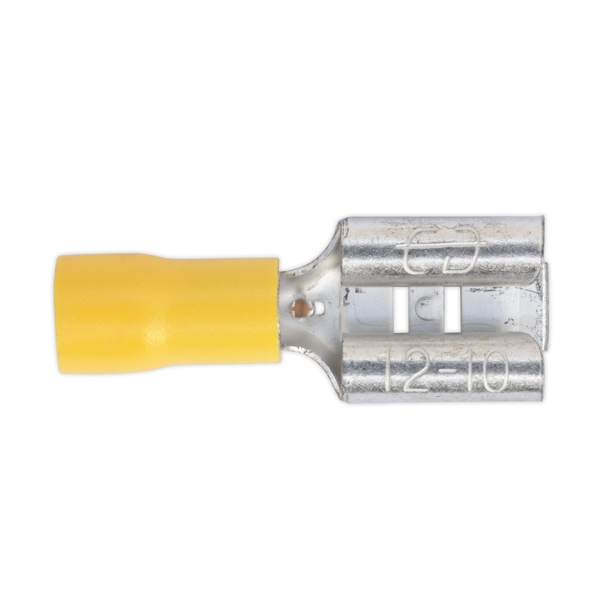 Push-On Female Terminal 9.5mm, Yellow - Pack of 100