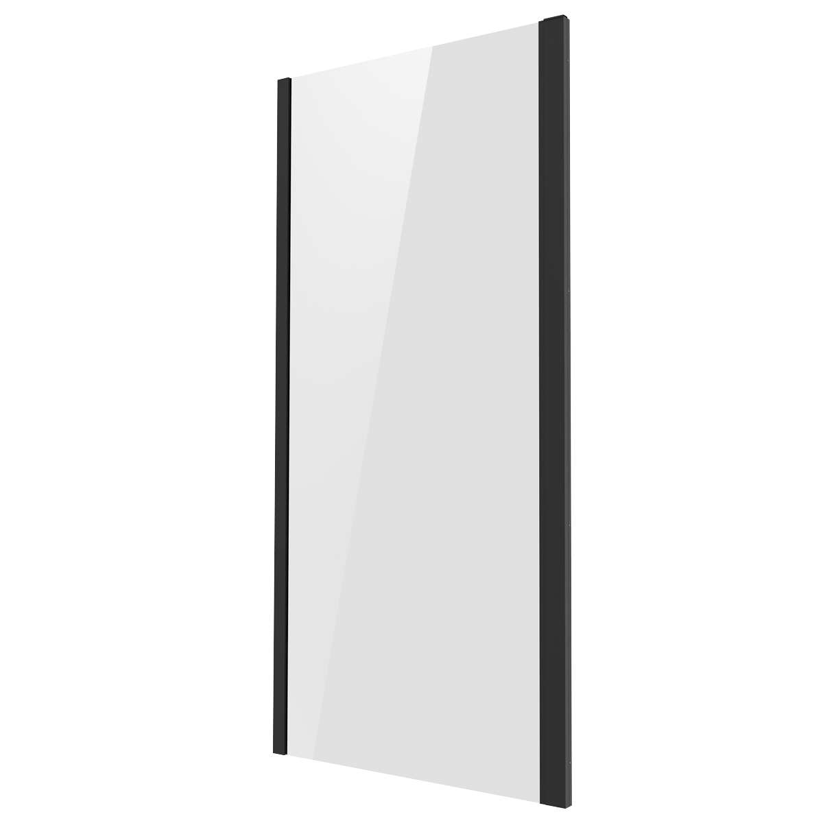 Side Panel for Sliding Shower Doors, 6mm Tempered Glass - Black