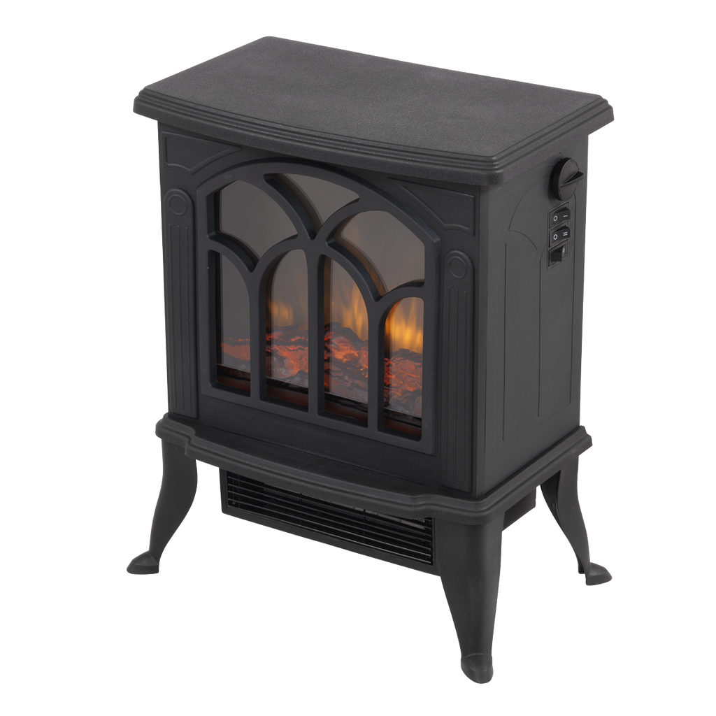 Baridi Electric Stove Heater with LED Log Flame 1800W (DH121)