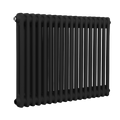Baridi Horizontal Traditional 2 Column Radiator 600 x 832mm – Black