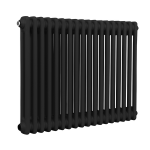 Baridi Horizontal Traditional 2 Column Radiator 600 x 832mm – Black