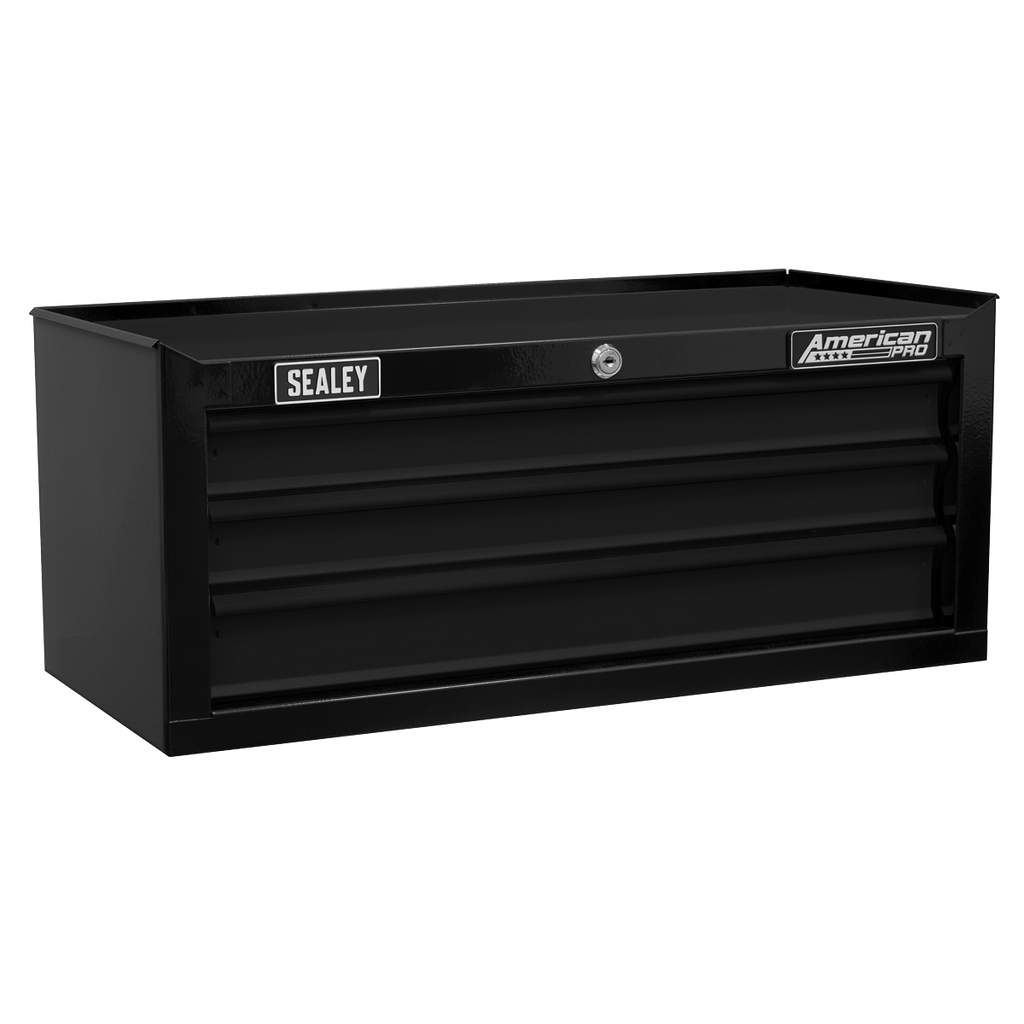 American PRO® Mid-Box Tool Chest 3 Drawer - Black