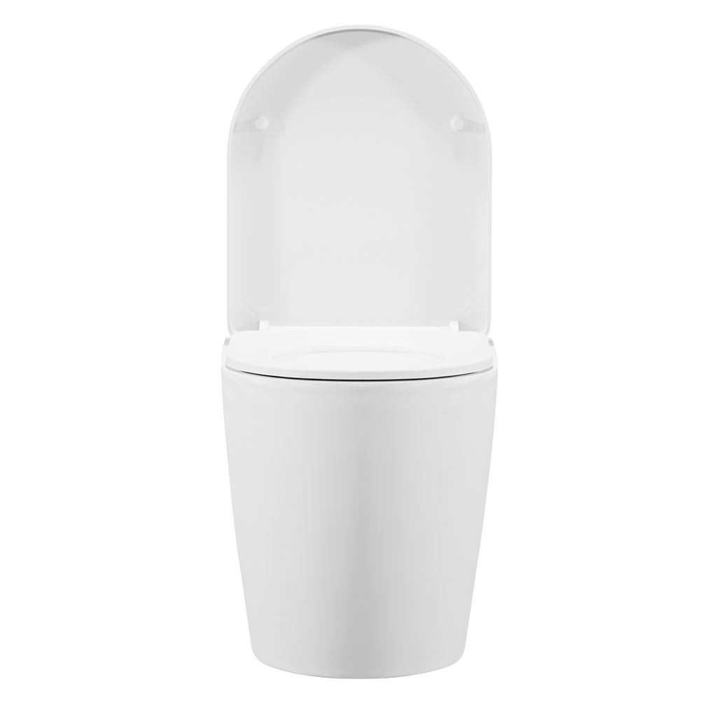 Back-to-Wall Toilet with Soft Close Seat & Rimless Flush – White