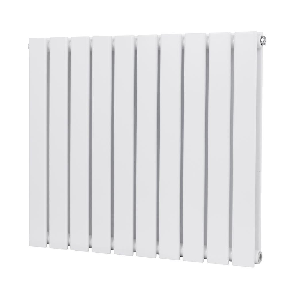 Baridi Horizontal Radiator Contemporary Double Flat Panel Design 600 x 700mm - White
