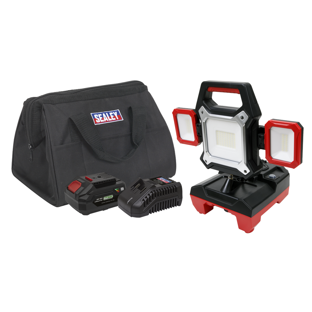 SV20 Series 2-in-1 Cordless/Corded 45W SMD LED Worklight Kit 20V 4Ah