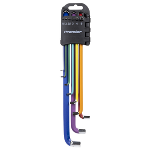 Premier Extra-Long Stubby Element Hex Key Set 9pc