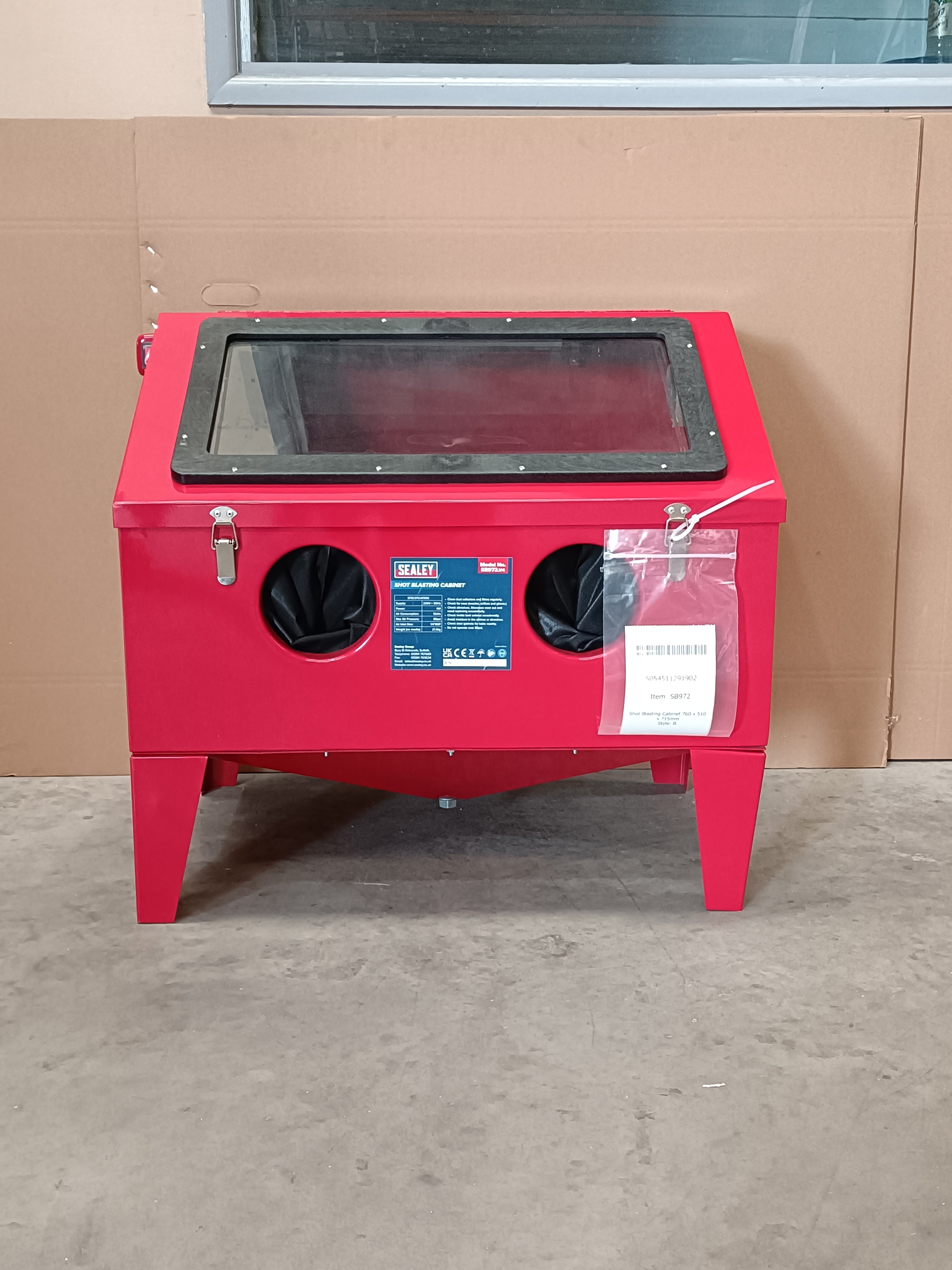 Sealey Shot Blasting Cabinet 760 x 510 x 715mm - Model SB972.V4
