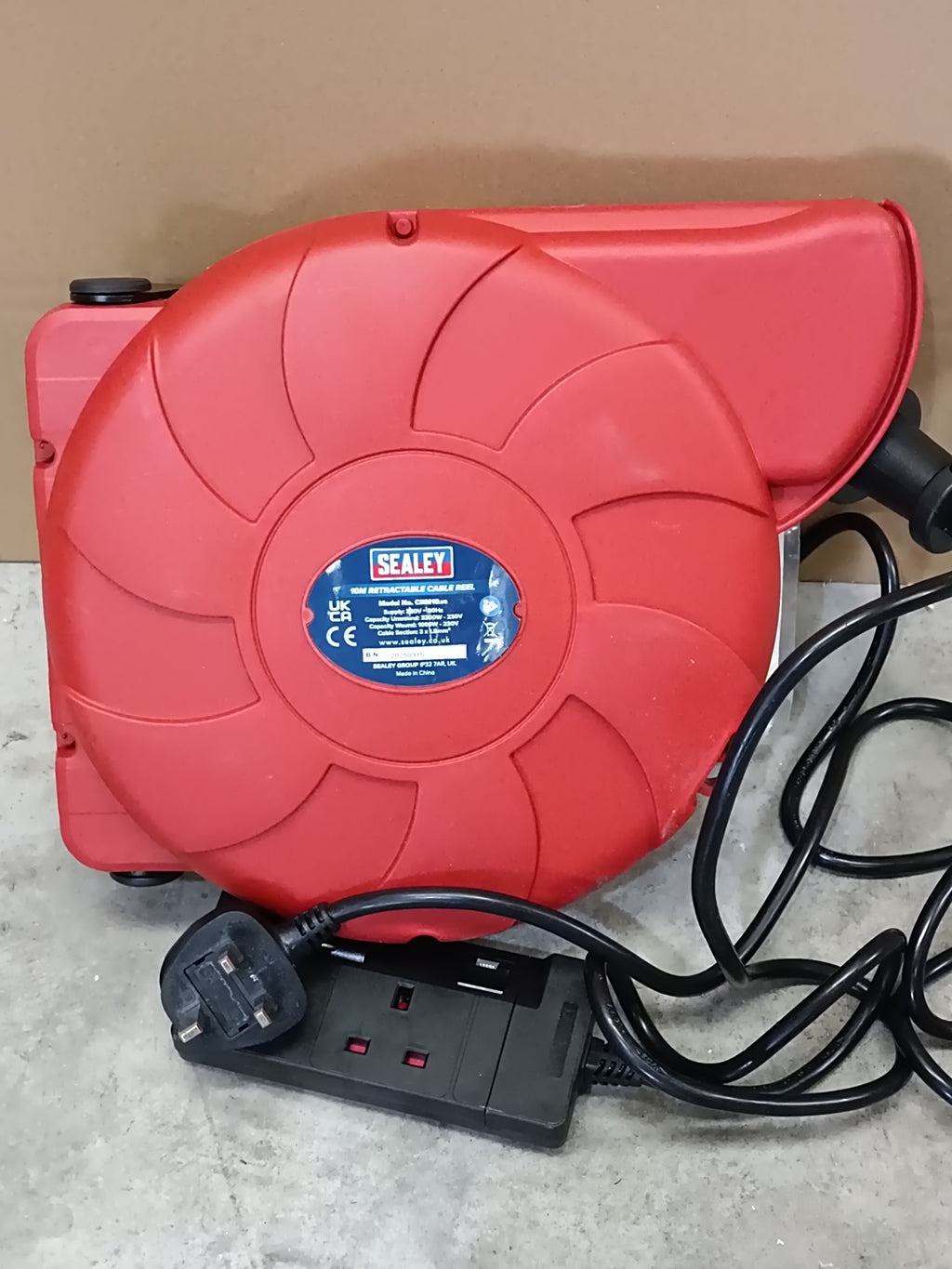 10m Retractable Cable Reel System 1 x 230V