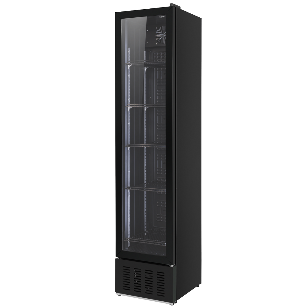 Baridi Tall Drinks Fridge with Digital Controls & Auto Defrost 160L Black (DH440)
