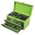 Siegen Mini Toolbox 2 Drawer with 111pc Tool Kit Green (S01346)
