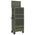 Superline PRO® Topchest, Mid-Box Tool Chest & Rollcab Combination 14 Drawer - Khaki