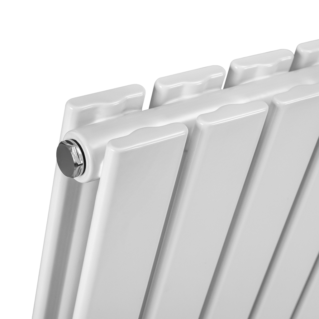 Baridi Horizontal Radiator Contemporary Double Flat Panel Design 600 x 700mm - White