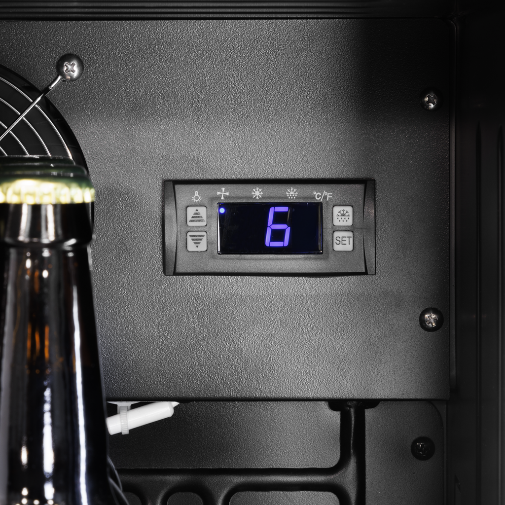 Baridi Tall Drinks Fridge with Digital Controls & Auto Defrost 160L Black (DH440)