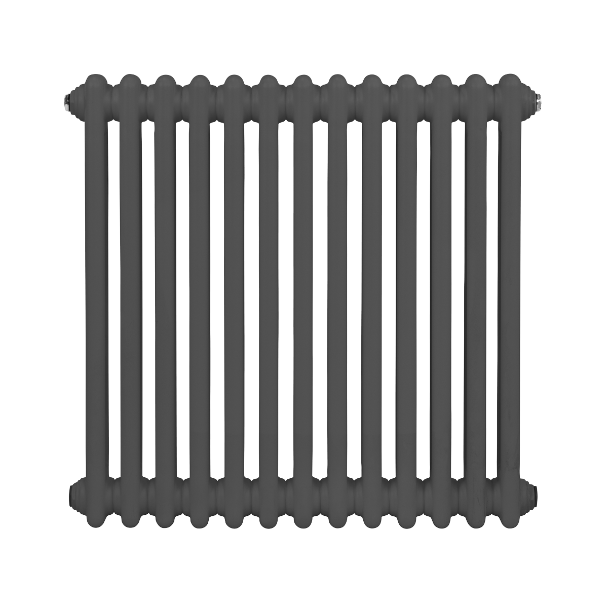Baridi Horizontal Traditional 2 Column Radiator 600 x 607mm – Anthracite