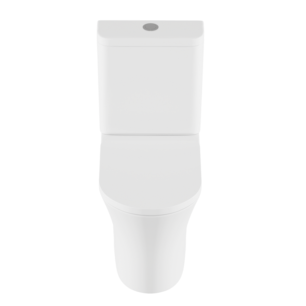 Baridi Close-Coupled Toilet with Soft Close Seat, Dual Flush Cistern & Rimless Flush – White