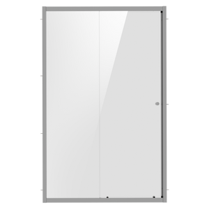 Sliding Shower Door 1000 x 1850mm, 6mm Tempered Glass, Reversible - Chrome