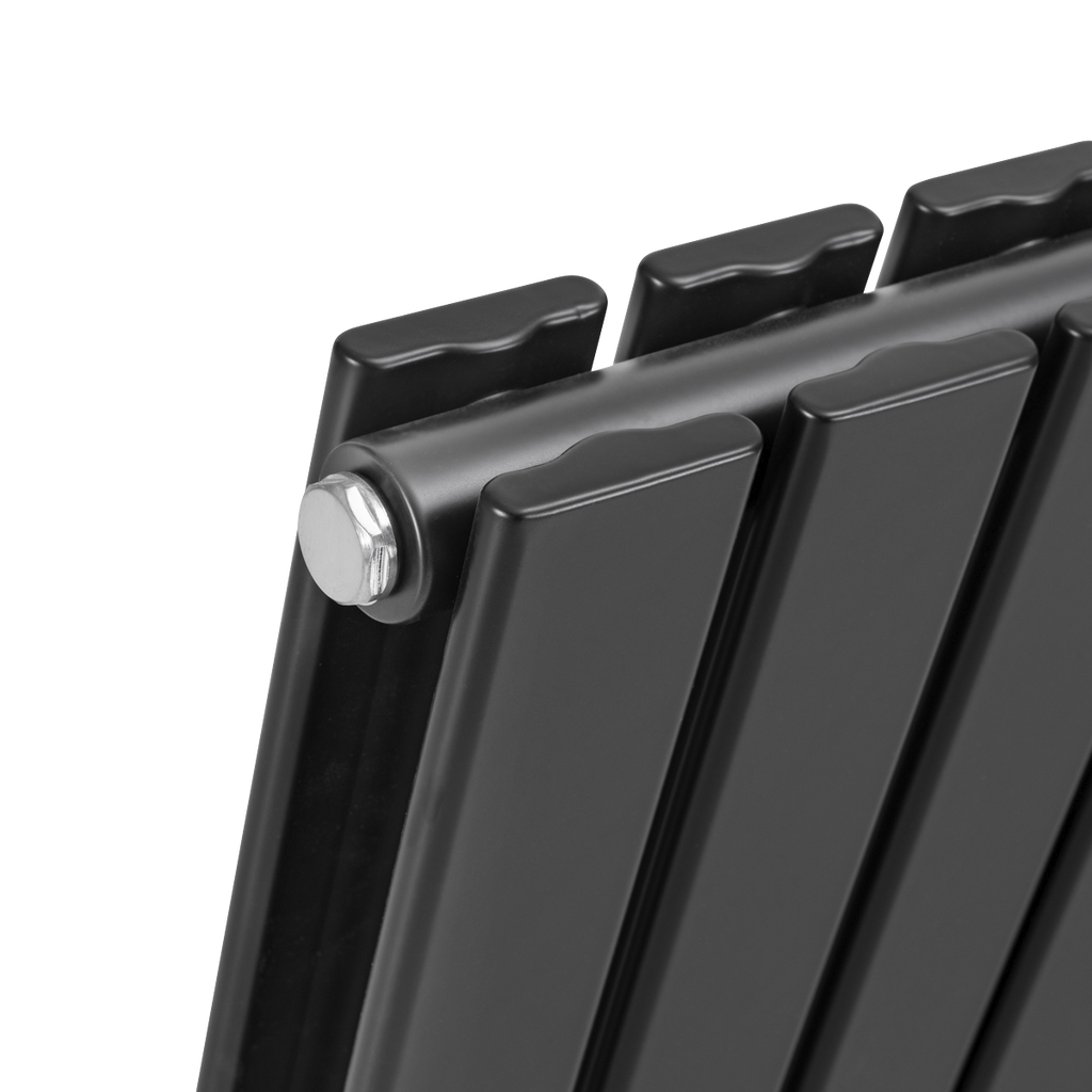 Baridi Horizontal Radiator Contemporary Double Flat Panel Design 600 x 420mm – Black