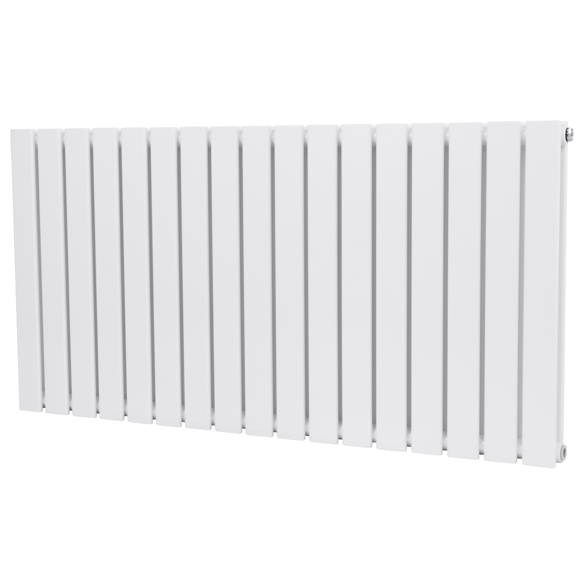Baridi Horizontal Radiator Contemporary Double Flat Panel Design 600 x 1190mm – White