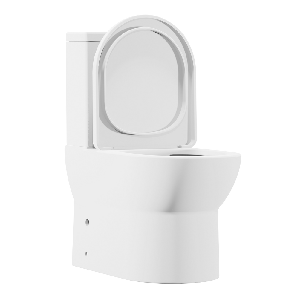 Baridi Close-Coupled Toilet with Soft Close Seat, Dual Flush Cistern & Rimless Flush – White