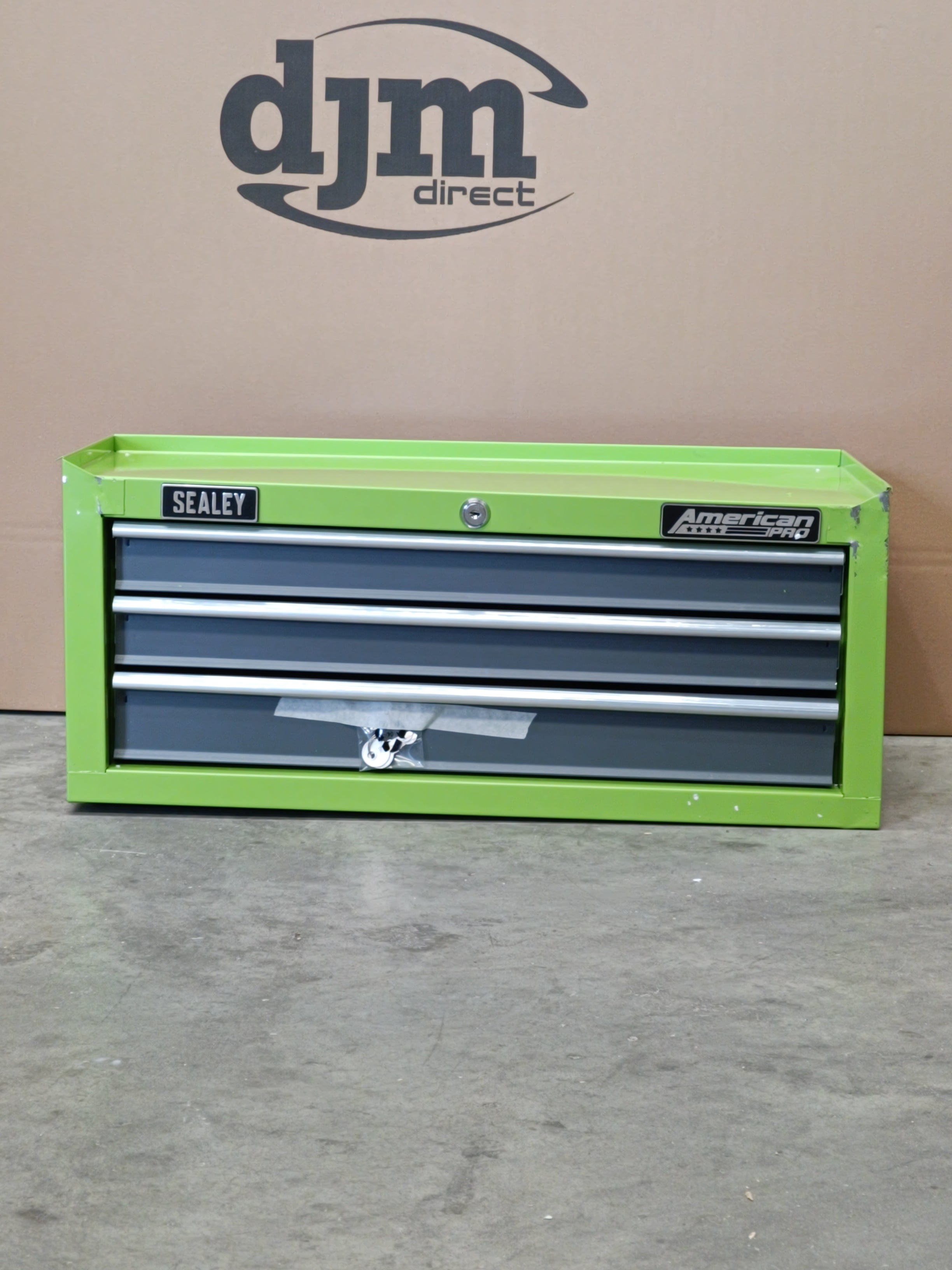 Sealey 3 Drawer Mid-Box with Ball-Bearing Slides - Green/Grey - C