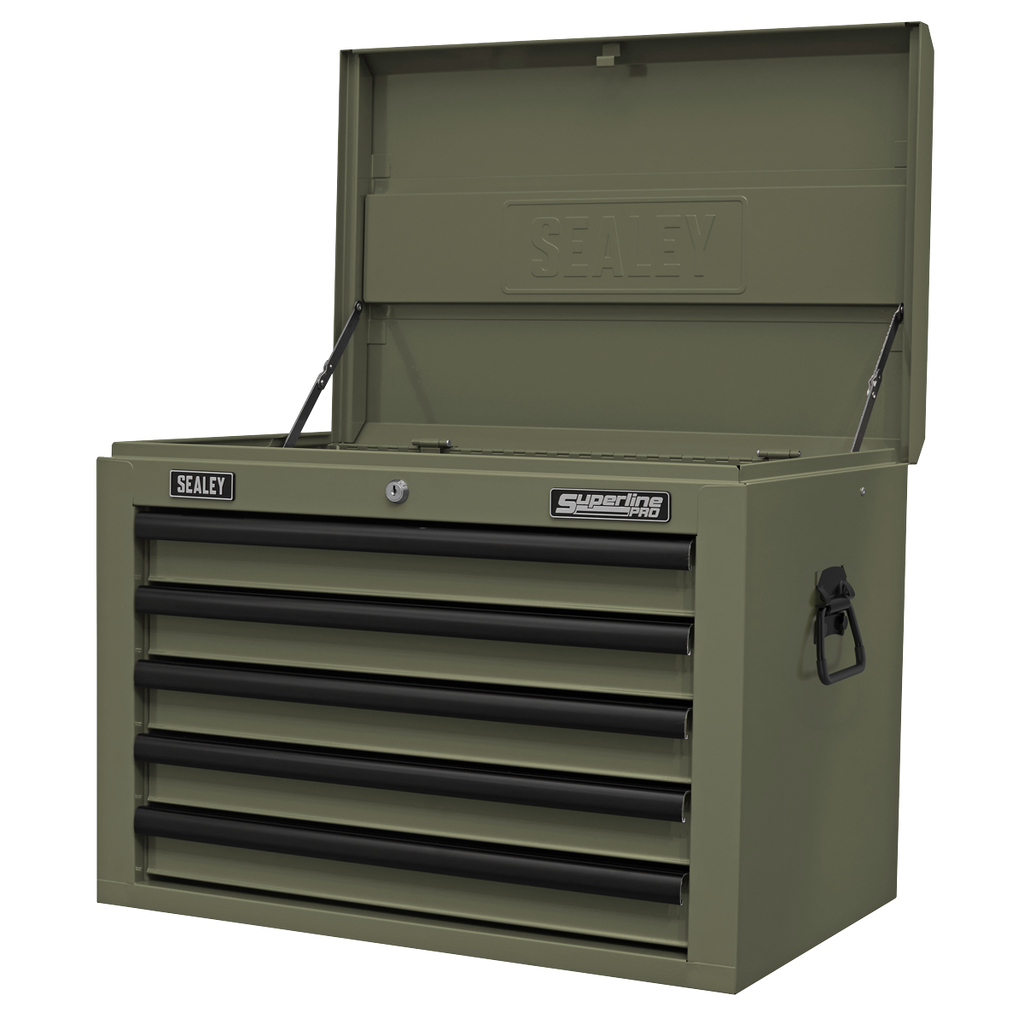 Superline PRO® Heavy-Duty Topchest 5 Drawer - Khaki