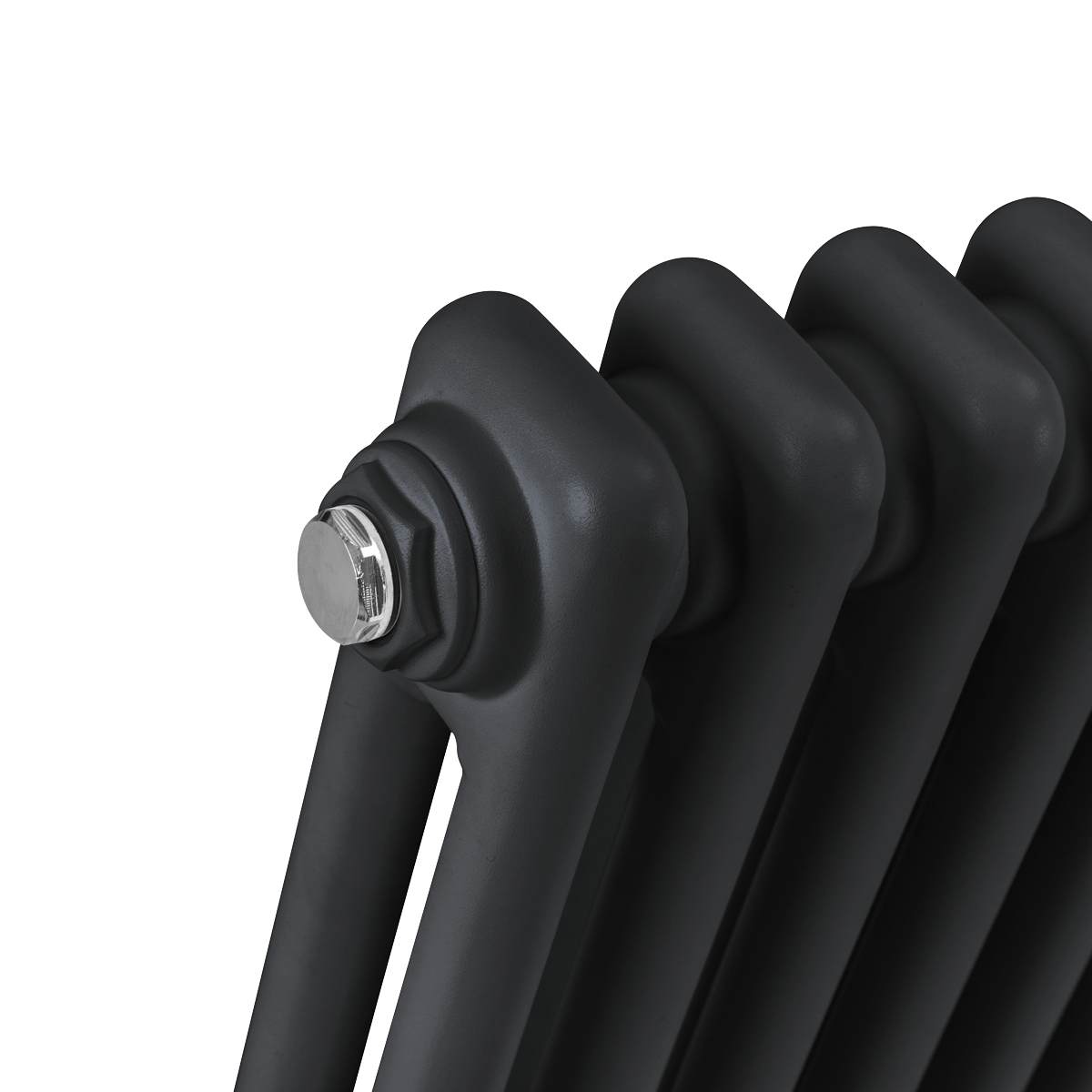Baridi Horizontal Traditional 2 Column Radiator 600 x 1147mm – Black