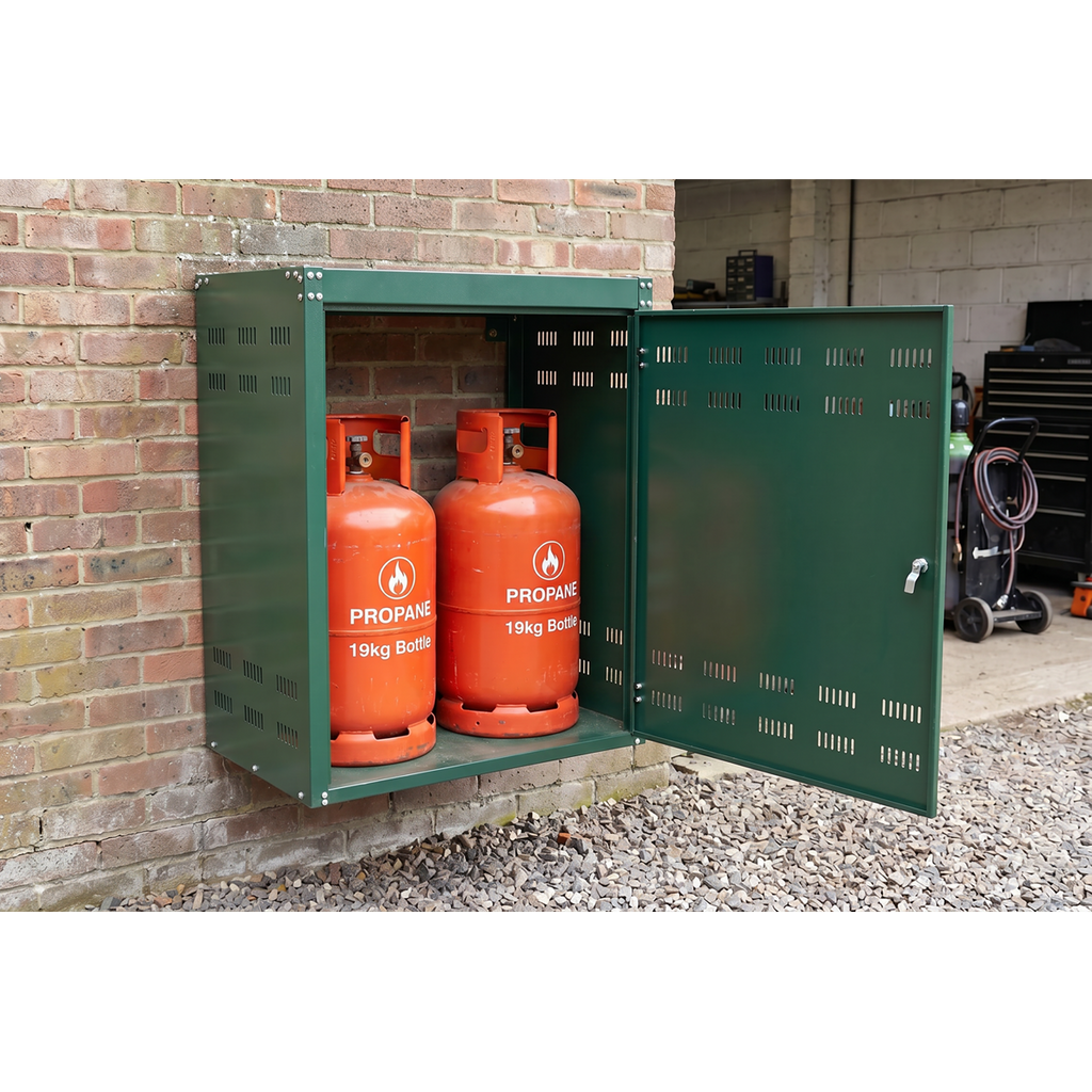 Solid Gas Cylinder Safety Cabinet - 2 x 19kg