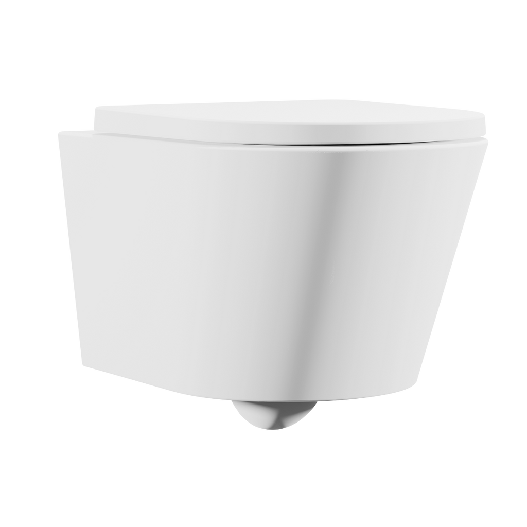 Wall Hung Toilet with Soft Close Seat & Rimless Flush – White