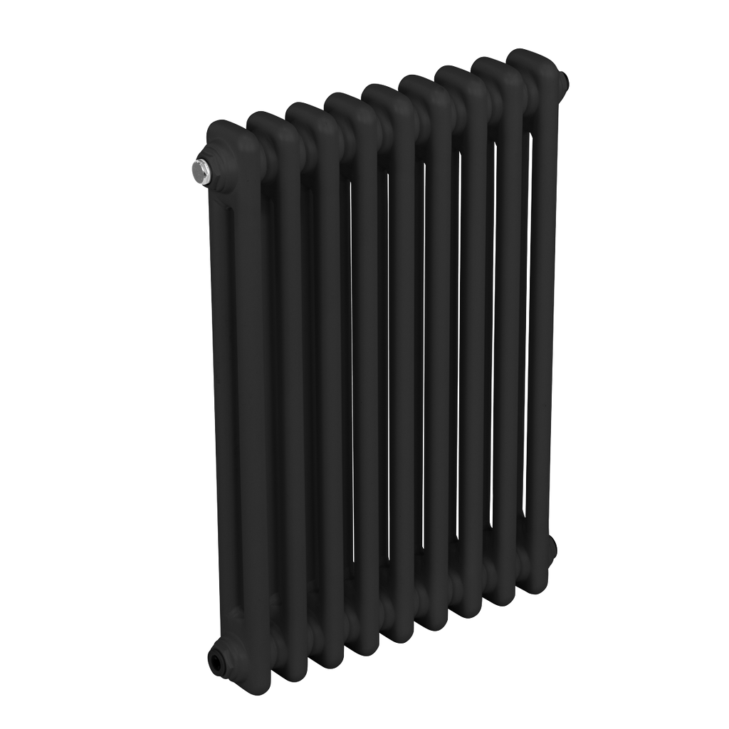 Baridi Horizontal Traditional 2 Column Radiator 600 x 427mm – Black
