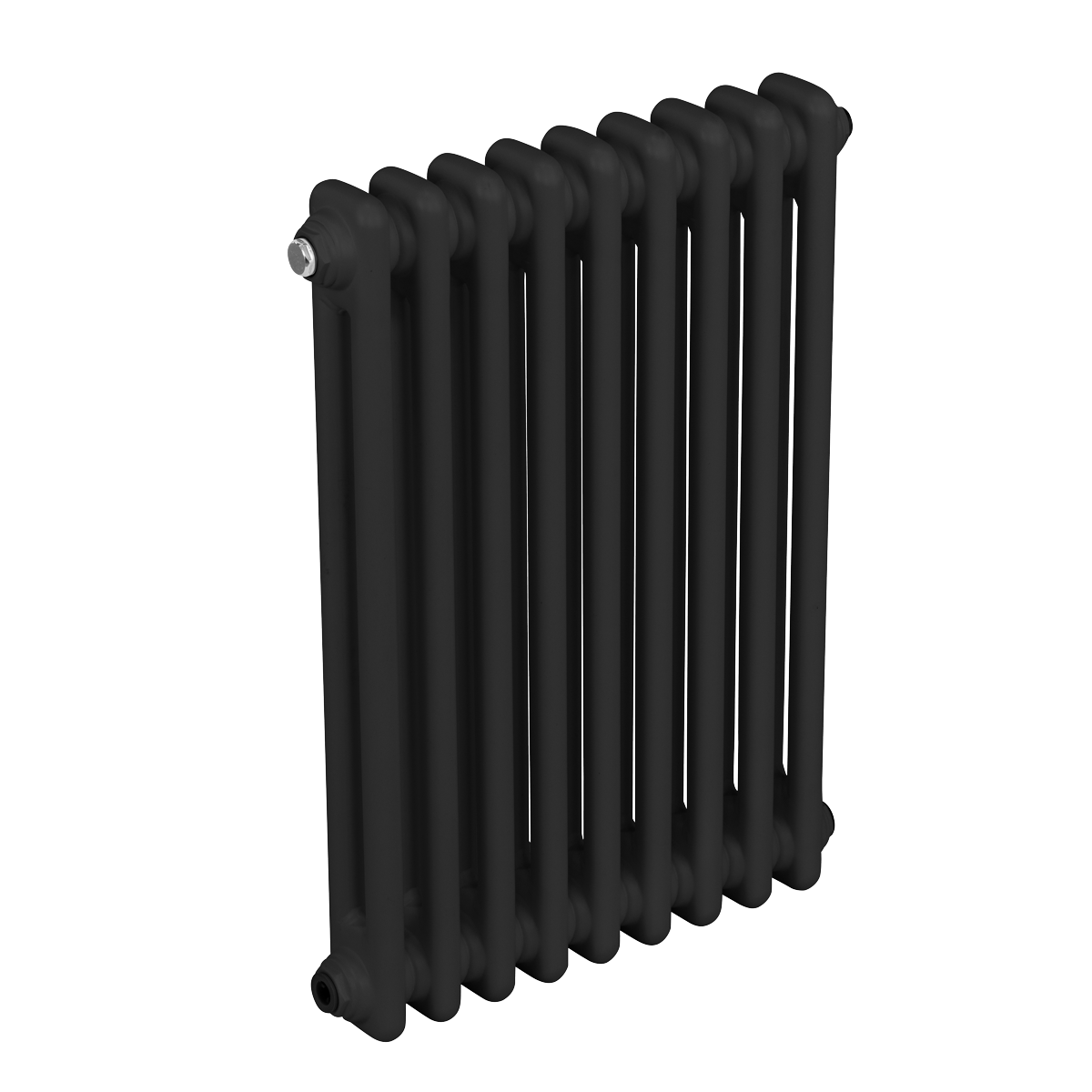 Baridi Horizontal Traditional 2 Column Radiator 600 x 427mm – Black