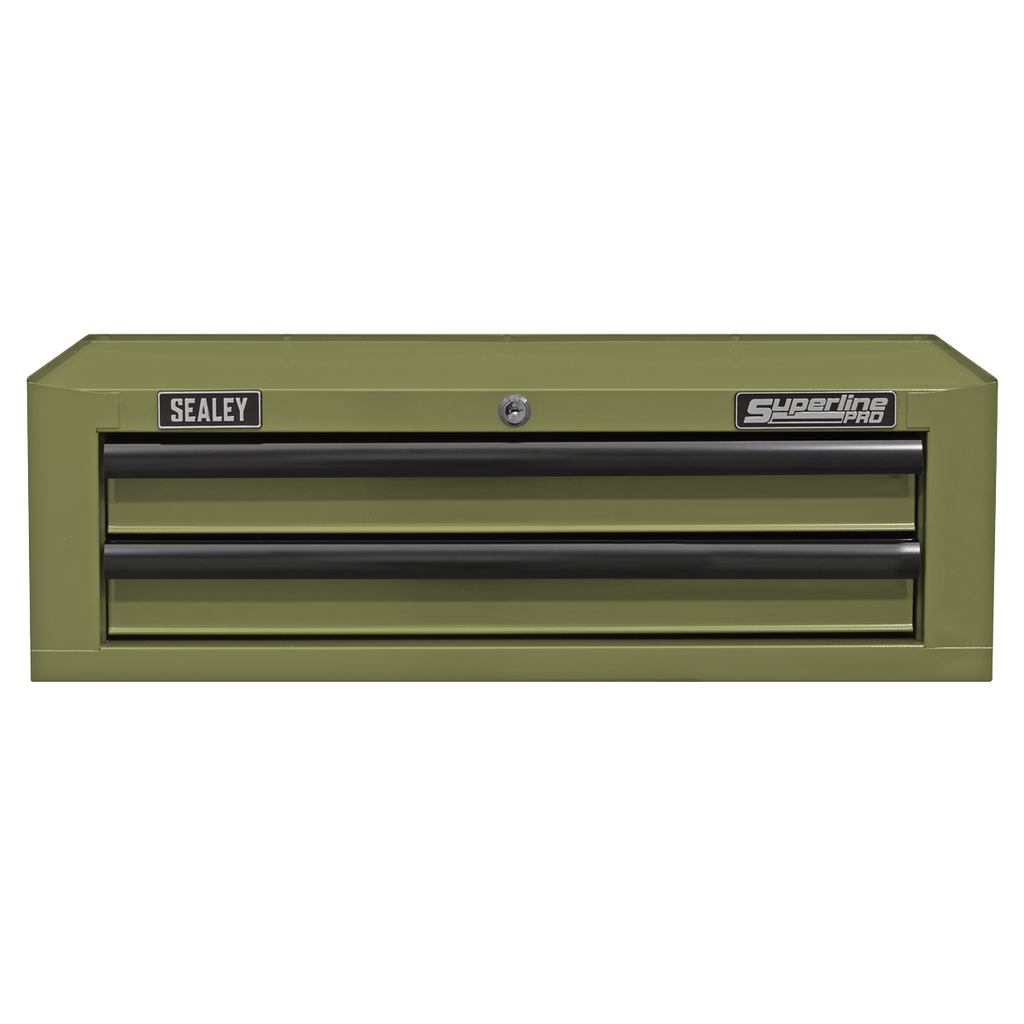 Superline PRO® Mid-Box Tool Chest 2 Drawer - Khaki