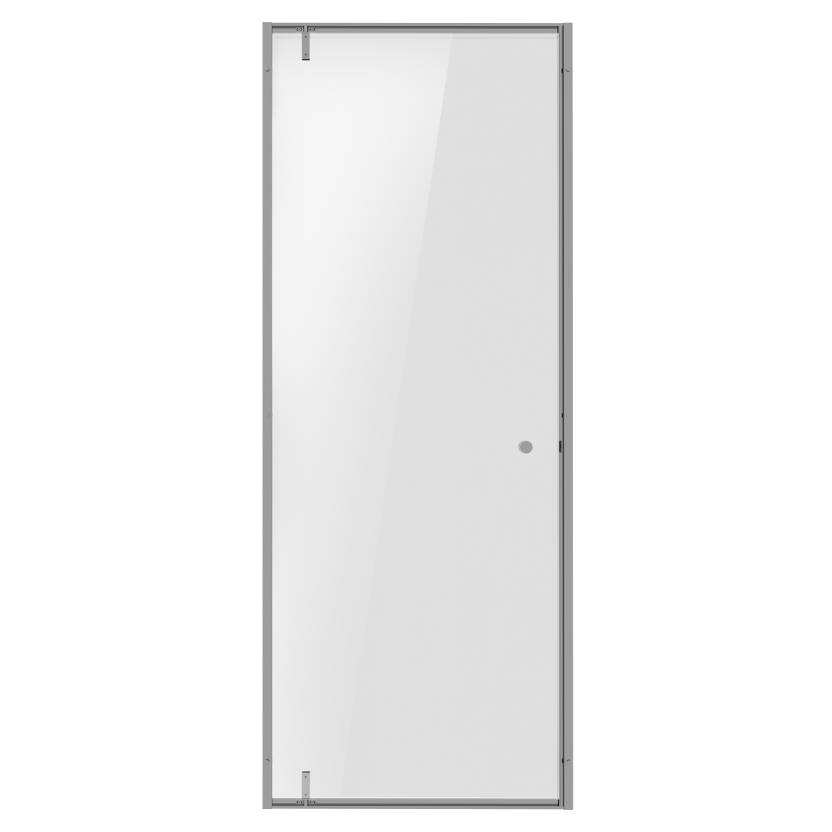 Hinged Shower Door 800 x 1850mm, 6mm Tempered Glass, Reversible - Chrome