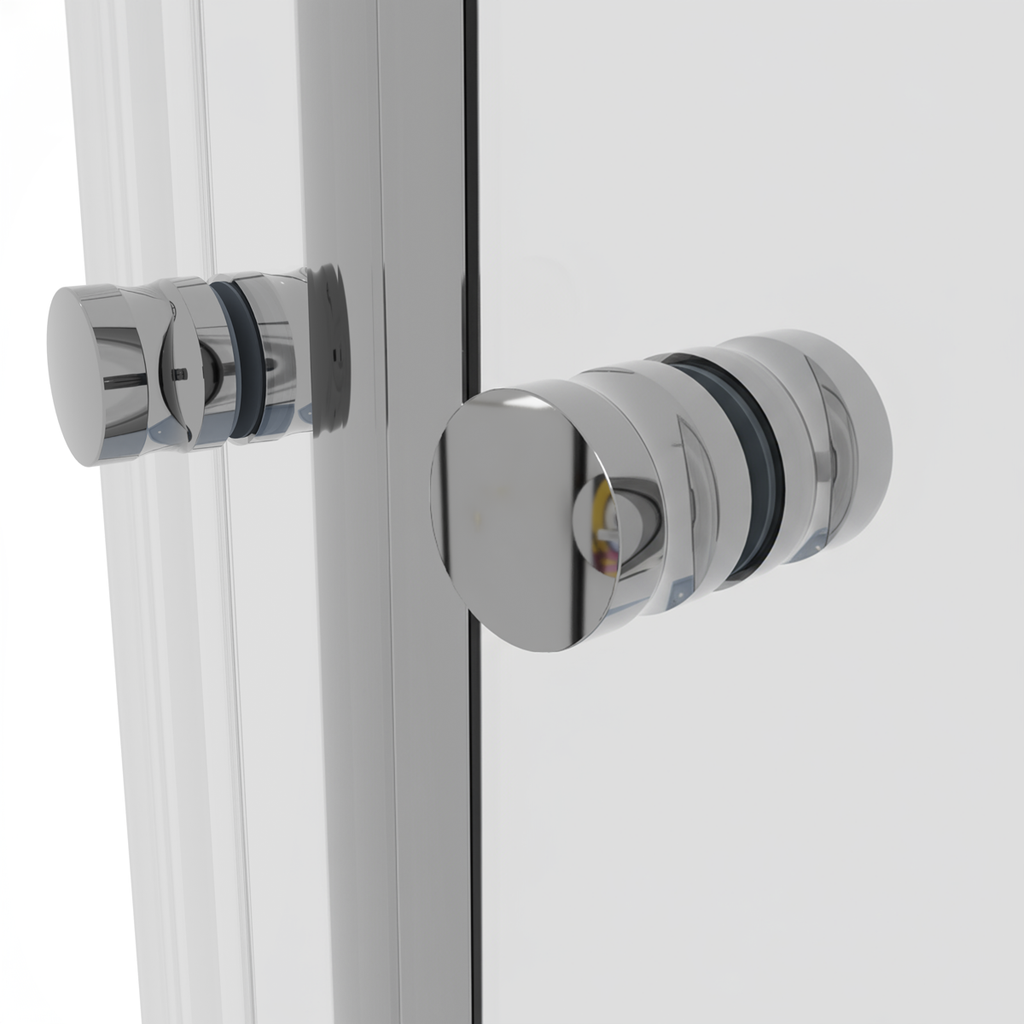Quadrant Shower Entry Enclosure 900 x 900 x 1850mm with 6mm Tempered Glass - Chrome
