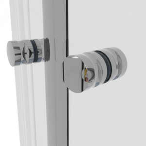 Quadrant Shower Entry Enclosure 900 x 900 x 1850mm with 6mm Tempered Glass - Chrome