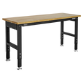 Superline PRO® Black Edition Heavy-Duty Adjustable Workbench with Wooden Worktop 1524mm (AP0617)