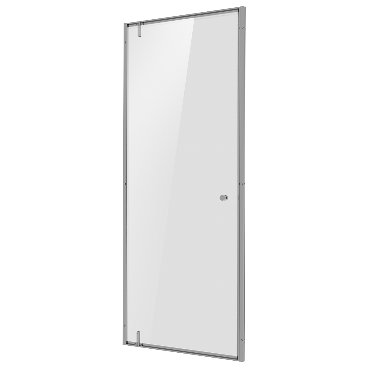 Hinged Shower Door 800 x 1850mm, 6mm Tempered Glass, Reversible - Chrome