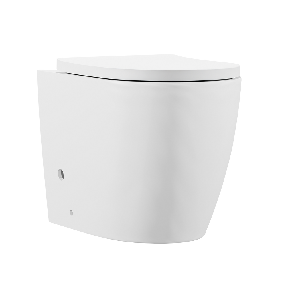 Back-to-Wall Toilet with Soft Close Seat & Rimless Flush – White