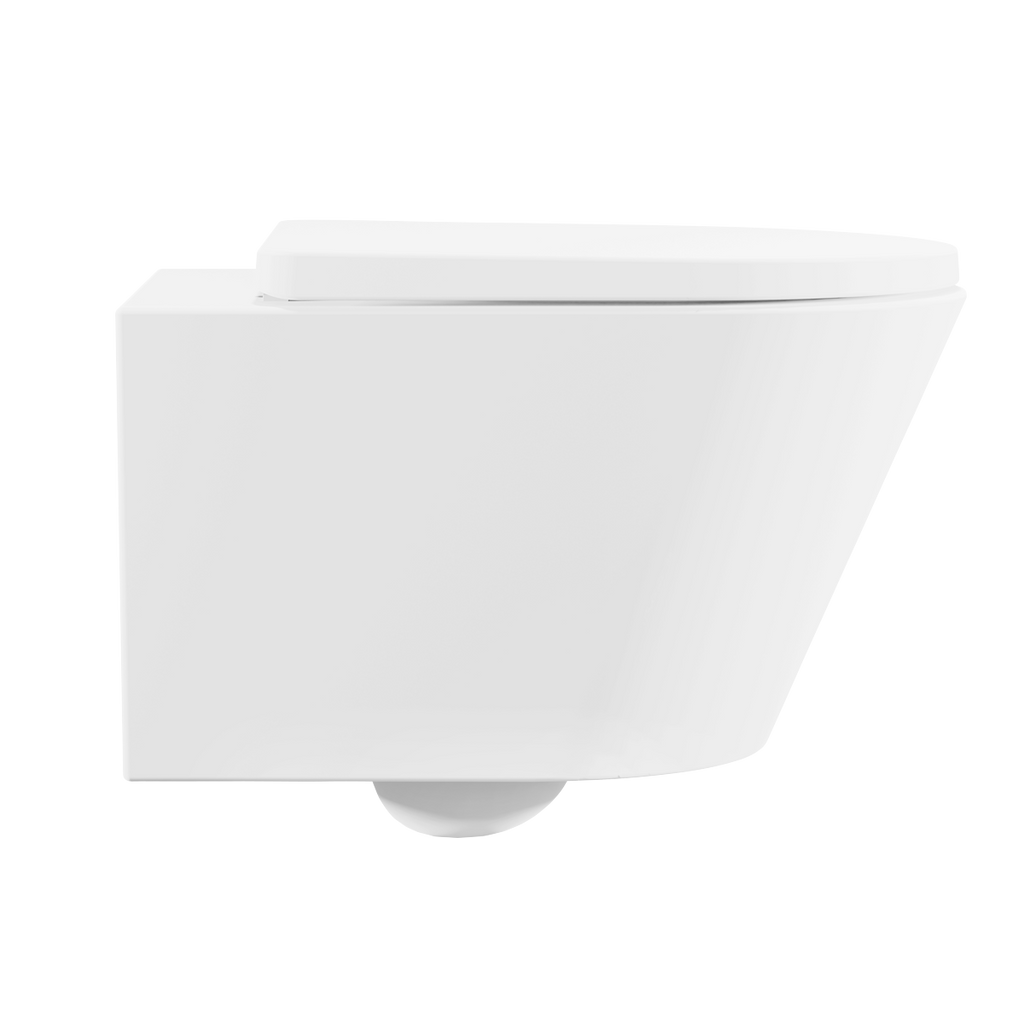 Wall Hung Toilet with Soft Close Seat & Rimless Flush – White