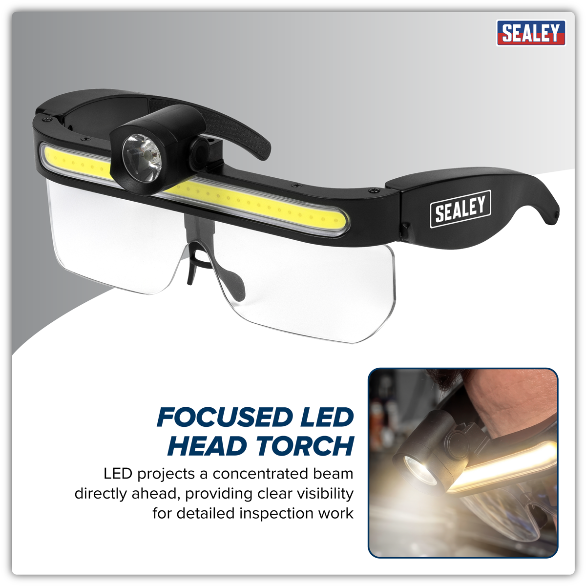 Rechargeable LED Head Torch 500lm with Removable Lens (HT112R)